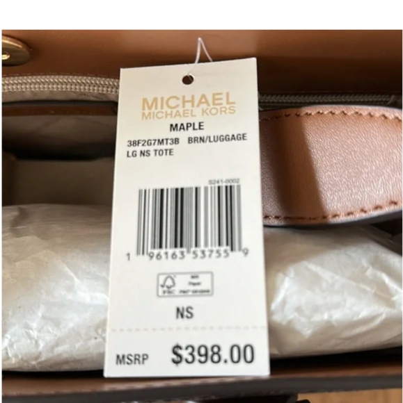Michael Kors LG NS TOTE Maple Color:Brown - Picture 7 of 7